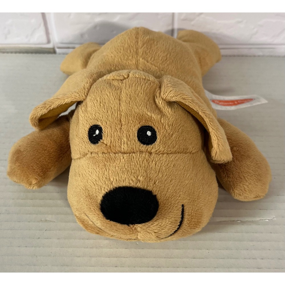 Melissa & Doug Plush Puppy Dog Kids Small Tan White Belly Floppy Stuffed Toy